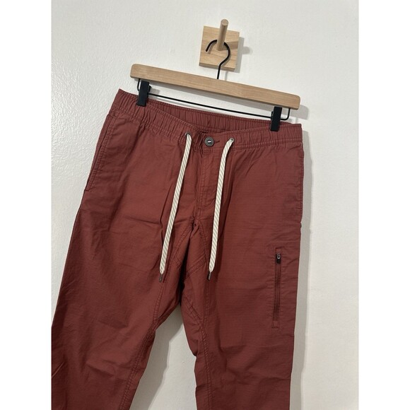 Vuori Men’s Ripstop Climber Drawstring Pants Med Terra Orange Pockets Outdoors - Picture 3 of 9